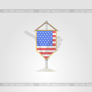 Illustration of national symbols of USA. - vector clip art