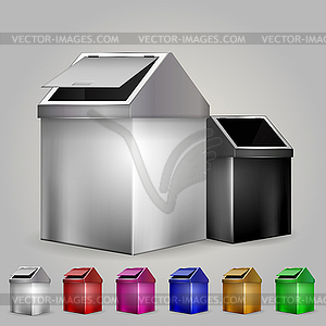 Illustration of dustbins  - vector clipart