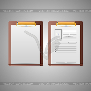 Illustration of clipboards - color vector clipart