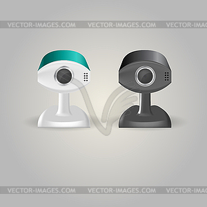 Камеры видеонаблюдения - векторный клипарт / векторное изображение