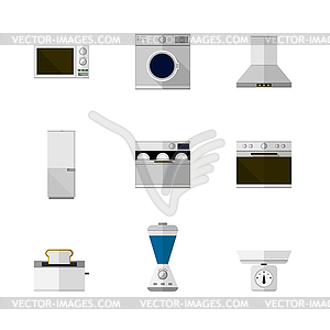 Flat icons for home equipment - vector clip art