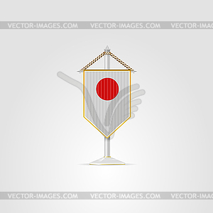 Illustration of national symbols of East Asian countrie - vector clip art