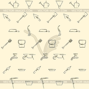 Фон для садовых инструментов - клипарт