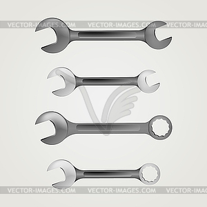 Illustration of wrenches - royalty-free vector clipart