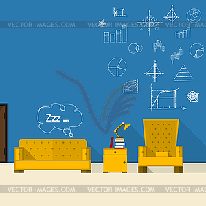 Illustration of lounge - vector clipart