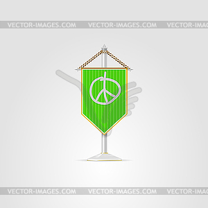 Illustration of hippie symbolics. Pacific. - vector image