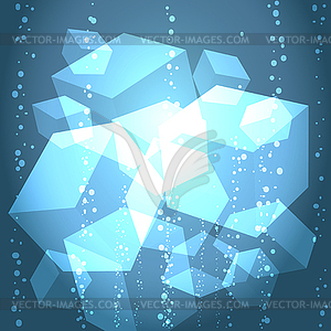 Ice cubes - vector image