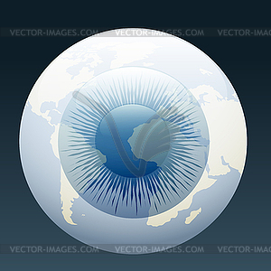 Eyeball globe - vector image