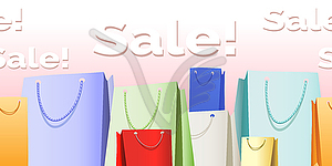 Sale bags pattern - vector image