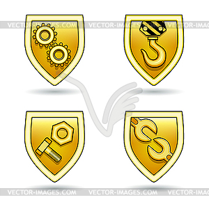 Set of various industrial icons - vector clip art