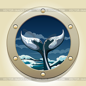Whale tail - vector clipart