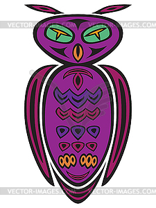 Owl stylized - vector image