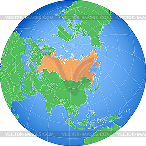 Карта России - векторный клипарт