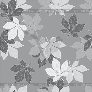 Background of chestnut leaves - vector clip art