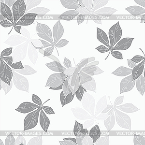 Background of chestnut leaves - vector clipart