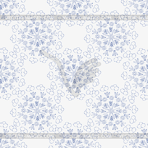 Pattern of abstract flowers - vector clip art