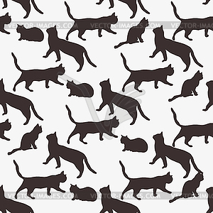 Background of cats - vector clipart
