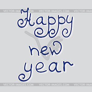 Congratulation happy New Year - vector image