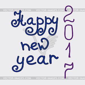 Congratulation happy New Year - vector image