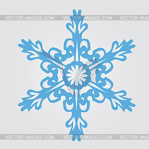 Snowflakes on gray background - vector clipart