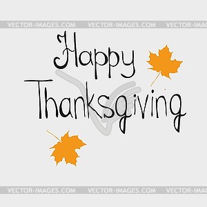 Postcard to day of thanksgiving - vector clipart