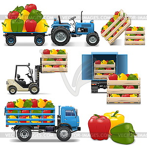 Agricultural Icons Set  - vector clip art