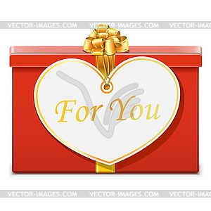 Gift with Label - vector clipart