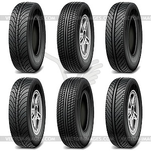 Car Tires - vector clip art