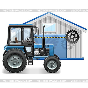 Tractor Repair Concept - vector clipart