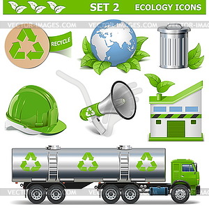 Ecology Icons Set  - vector clipart