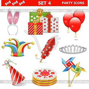 Party Icons Set  - vector image