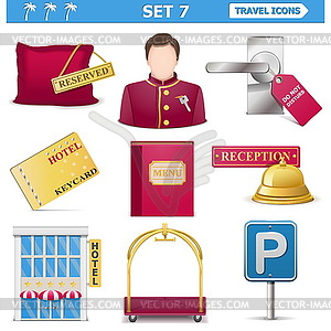 Travel icons set  - vector image