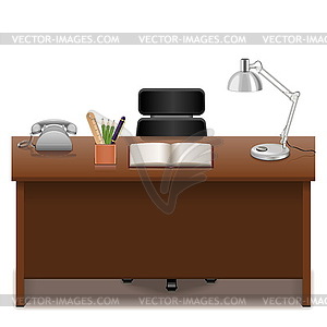 Office Table - vector clip art