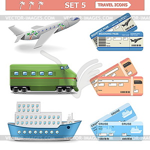 Travel Icons Set  - royalty-free vector image