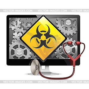 Computer Diagnostic Concept - vector clip art