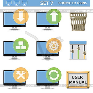 Computer Icons Set  - vector image