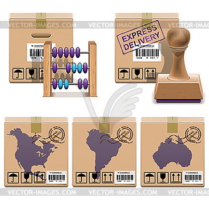 Vector Shipment Icons Set 26 - vector image