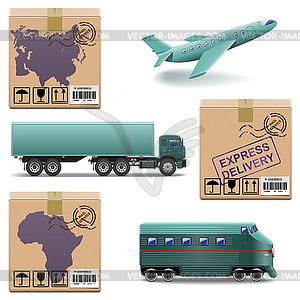 Shipment Icons Set 27 - vector image