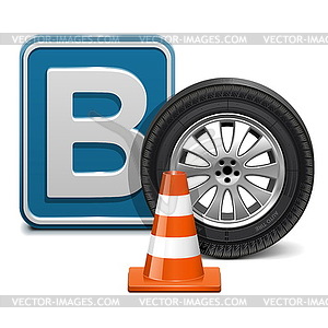 Vehicle Category B - color vector clipart