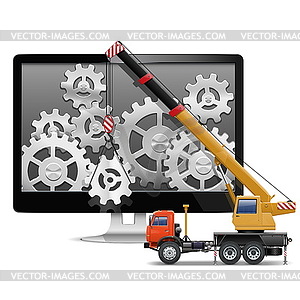 Basic computer web design - vector clipart