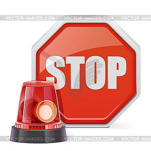 Flasher with Sign - vector clipart