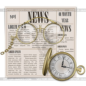 Retro Newspaper - vector clip art