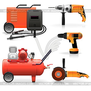 Vector Electric Tools Icons - vector clipart