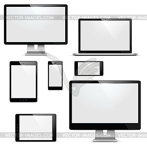 Vector electronic devices set - vector clip art