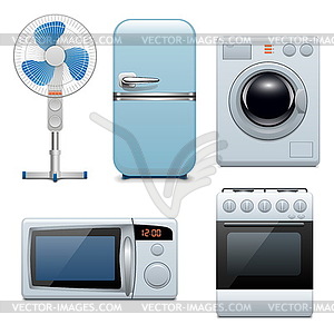 Vector Household Appliances Icons - vector clipart