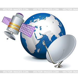 Vector Satellite Technology Concept - vector image