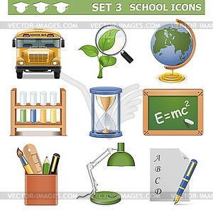 Vector School Icons Set  - vector clip art