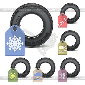 Vector Season Tire Sale - vector clipart / vector image