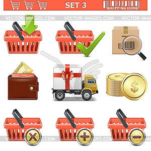 Shopping Icons Set  - vector clipart / vector image