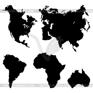 Continents Pictogram - vector clipart